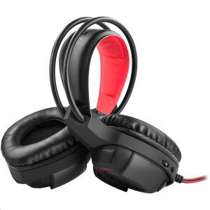 Yenkee YHP 3030 SABOTAGE 7.1 Gaming mikrofonos fejhallgató fekete-piros